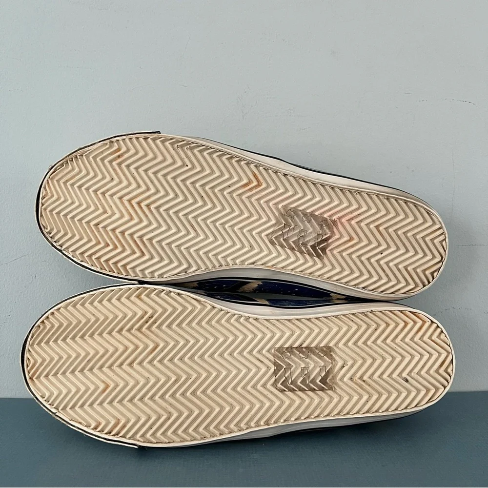 Alice + Olivia Faux‎ Snakeskin Blue Black Slip On Sneakers